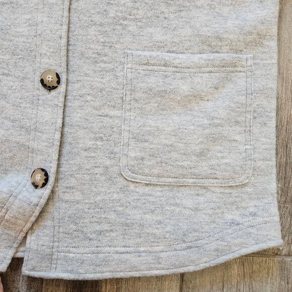 Madewell Jacket Women’s XL Boiled Wool Sweater Shirt Coat Drop Shoulder Timeless - Picture 4 of 12